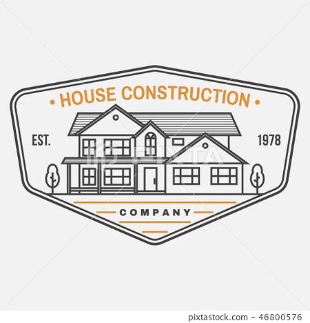 House construction company identity with... - Stock Illustration ...
