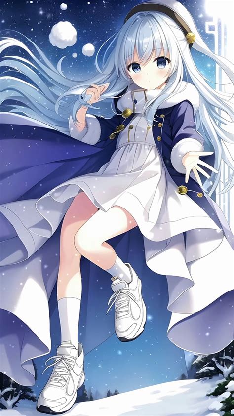 雪地甜美女生头像动漫