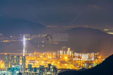 香港2019年8月香港夜间市风景冲天大楼高清图片下载-正版图片305541931-摄图网