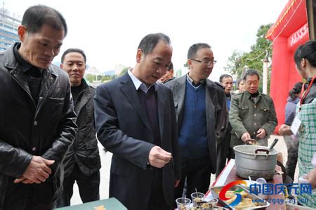 杜光旻参观食用菌美食节活动--中国庆元网