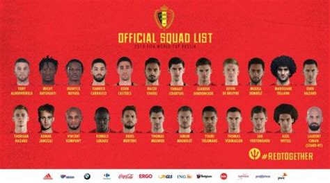 比利时2018世界杯国家队 最新23人大名单阵容-闽南网