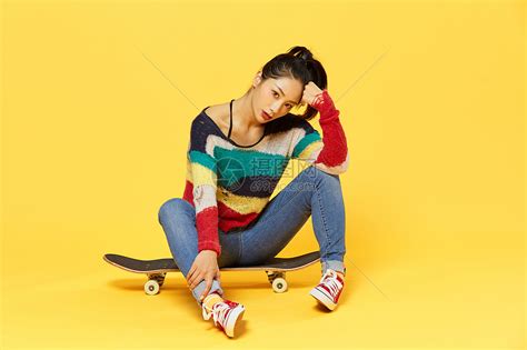 滑板头像女生温柔