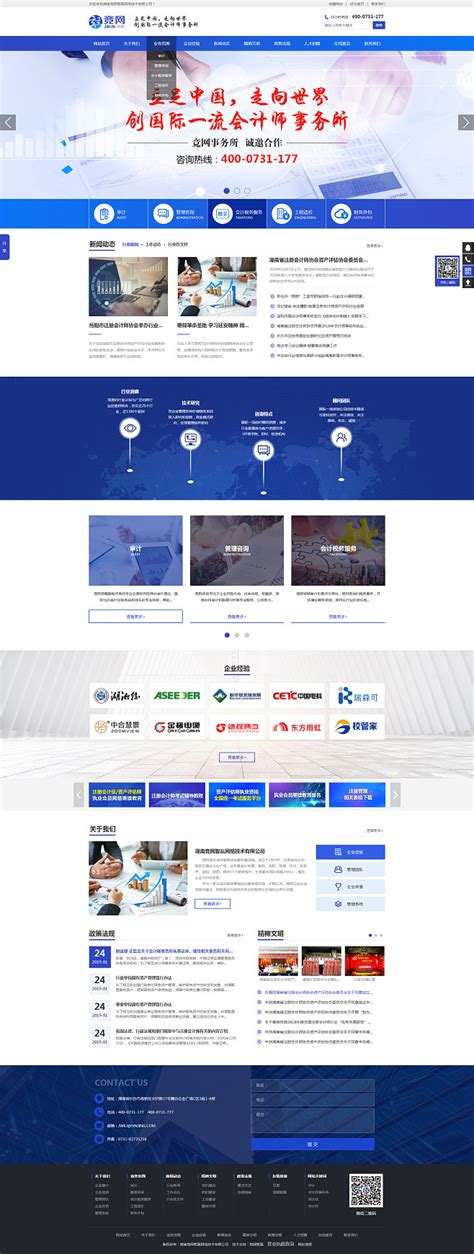 网络公司网站开发，优质营销型网页设计模板-17素材网