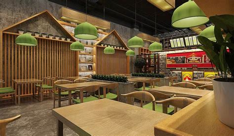 中式快餐店装修设计效果图 - 工装 - 中南实业投资(广州)有限公司