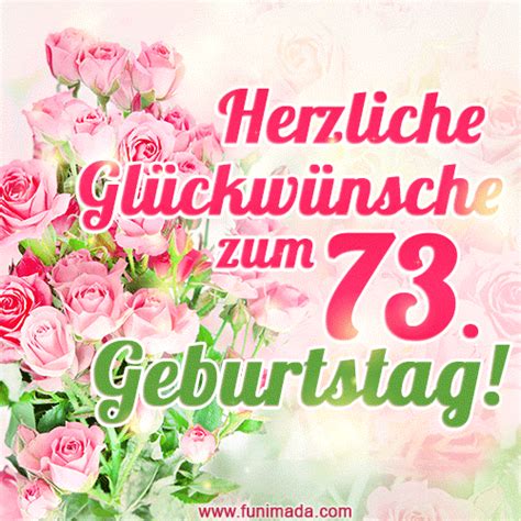 Kostenlose Geburtstagskarte Happy Birthday mit Spruch zum 73 ...