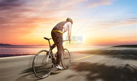 骑自行车人创意和彩色剪影元素素材下载-正版素材401811138-摄图网