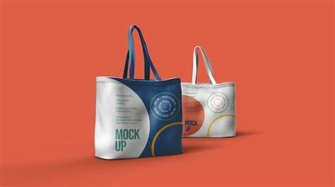 高级品牌标志Logo设计手提帆布袋名片信纸纸杯展示Ps贴图样机模板 Bag Mockup-我的设计作品展示