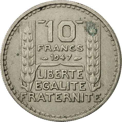 #421303 France, Turin, 10 Francs, 1947, Paris, TTB, Copper-nickel, KM ...