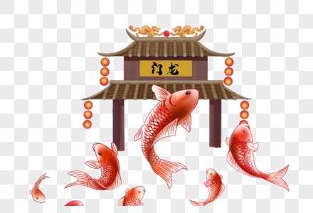 鲤鱼跳龙门图片