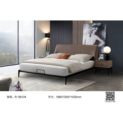川盟 意式极简 1.8米科技布软床双人床（R-9812） - 丽维家官方商城