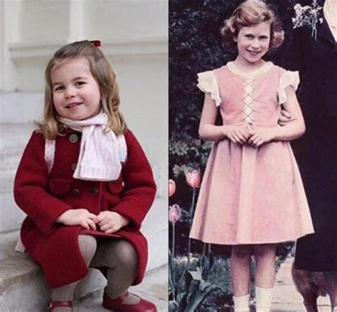 夏洛特公主与英国女王长得到底有多像？这组绝版老照片足以见证_英国王室