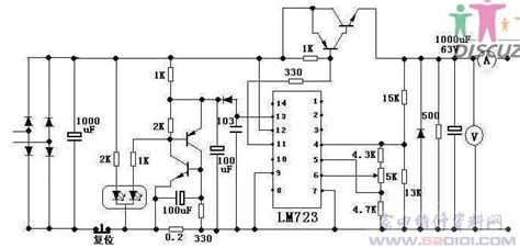一款用LM723做维修电源电路图
