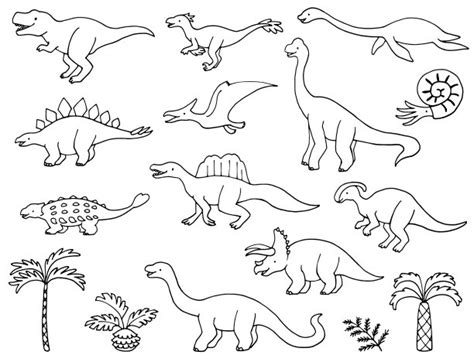 “100种可爱恐龙简笔画” 100种可爱恐龙简笔画彩色 | 抖兔教育