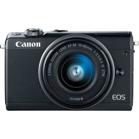 佳能（Canon） EOS M100 微单相机 自拍vlog高清美颜 家用旅游便携单反数码照相机 单机+EF-M 15-45mm镜头 黑色 ...