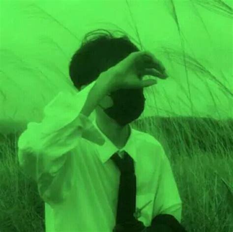 绿色非主流男生头像