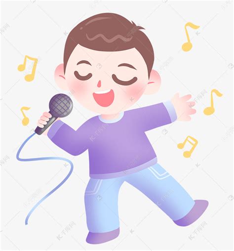 音乐唱歌的人插画素材图片免费下载-千库网