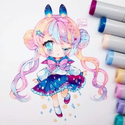 彩绘温柔头像女生可爱