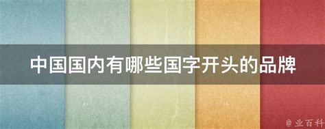 中国国内有哪些国字开头的品牌 - 业百科