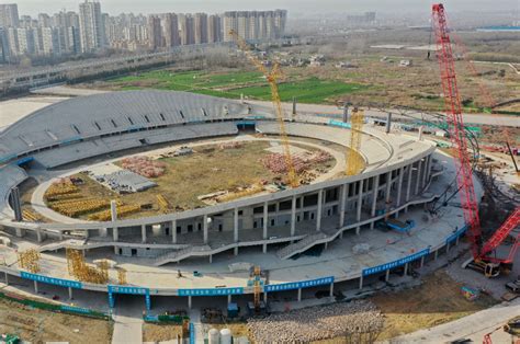 270m直径莲花造型体育场钢结构成型，许昌体育会展中心项目（一期）体育场钢结构整体造型已初步显现 - 土木在线