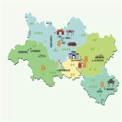 四川省内江市旅游地图 - 内江市地图 - 地理教师网