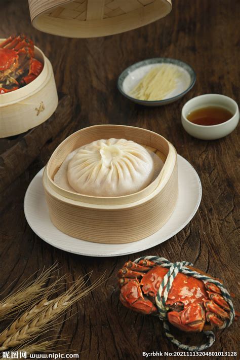 蟹粉汤包,中国菜系,食品餐饮,摄影素材,汇图网www.huitu.com