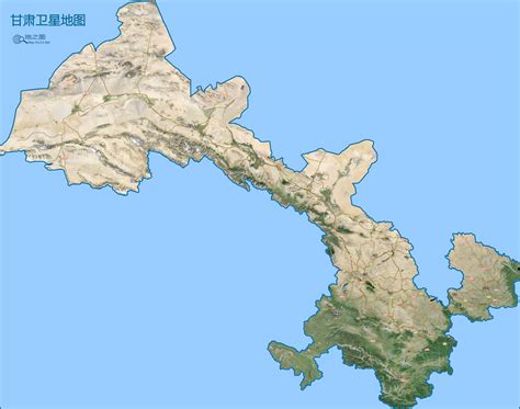 甘肃省地图 - 甘肃省卫星地图 - 甘肃省高清航拍地图