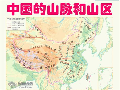 中国的山脉地形图图片