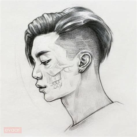 素描男生头像非主流