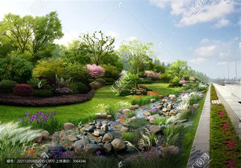 新中式庭院花园鸟瞰-室内设计-拓者设计吧