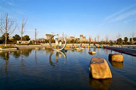 江苏泗阳：京杭运河风光带春景如画-人民图片网