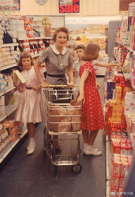 老照片：50~70年代的美国超市 - 派谷照片修复翻新上色
