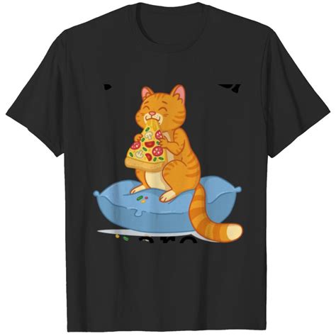 My pizza jokes are too cheesy - funny cat eat pizza T-Shirts sold by ...