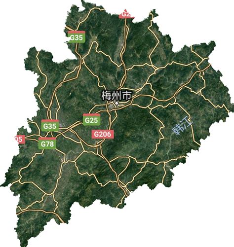 梅州地图图片