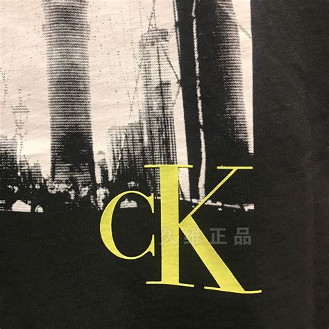 CK Calvin Klein2023男士春夏新款时尚印花大标纯棉短袖圆领T恤潮_虎窝淘