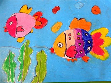《美丽的鱼》/少儿绘画作品/儿童画/网络美术馆_中国少儿美术教育网