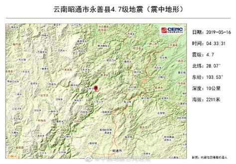 云南昭通市永善县发生4.7级地震 震源深度10千米_手机新浪网