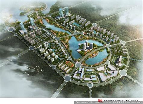 [上海]金山工业园区中心景观设计方案文本（水岸绿洲，活力新城）-工业园区景观-筑龙园林景观论坛