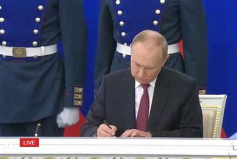 条约签署，乌东四州并入俄罗斯！乌克兰：不再与普京进行任何对话|普京|俄罗斯|乌克兰_新浪新闻