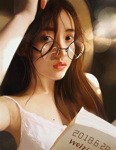 戴眼镜的少女|插画|插画习作|weiyi706 - 原创作品 - 站酷 (ZCOOL)