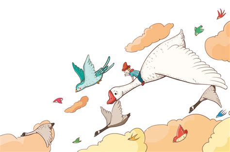 尼尔斯骑鹅旅行记|插画|儿童插画|雪行舟 - 原创作品 - 站酷 (ZCOOL)