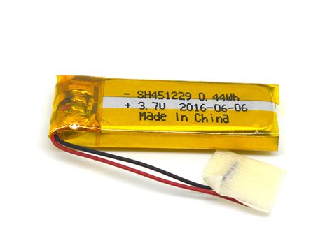 Prismatic 3.7V 130mAh Lipo Rechargeable Battery 451229 for Bluetooth ...