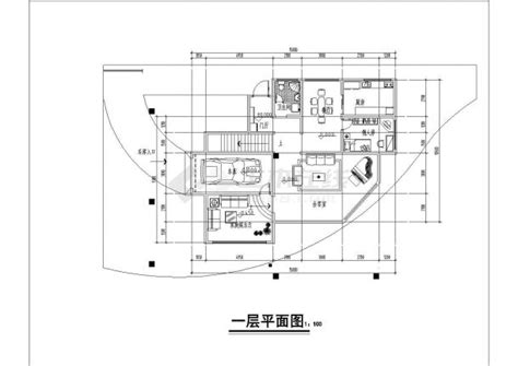 阳泉市兴兰花园小区3层框混结构单体别墅建筑设计CAD图纸（含效果图）_住宅小区_土木在线