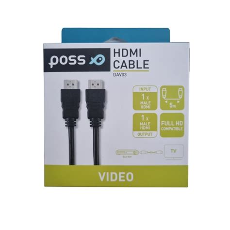 HDMI кабел Tata-TataPOSS, DAV03, Черен, 5 M - eMAG.bg