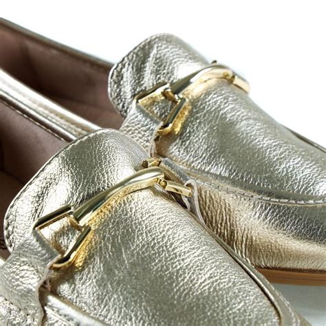 Loafer Feminino Bottero 353402 Metal/Dourado Dourado