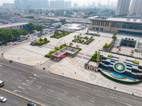 河北邯郸火车站交通航拍摄影图-包图企业站