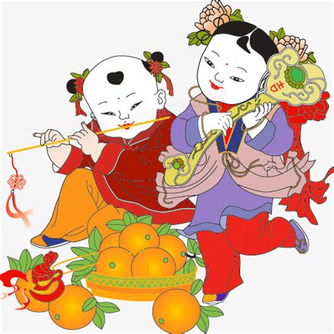 年画娃娃图片