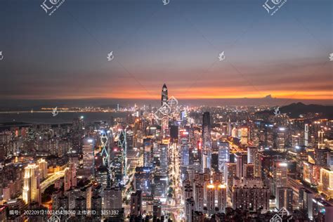 深圳市中心区CBD夜景天际,都市风光,建筑摄影,摄影素材,汇图网www.huitu.com