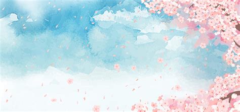 蓝色樱花背景图图片