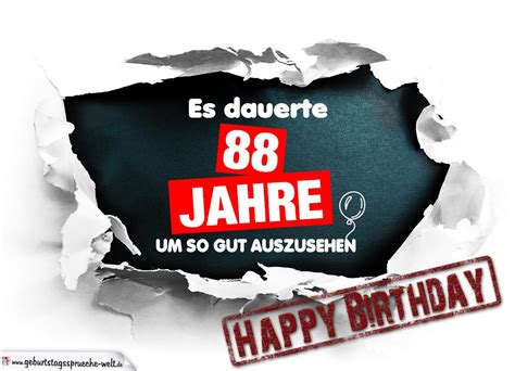 DigitalOase Glückwunschkarte 88. Geburtstag Geburtstagskarte Grußkarte ...