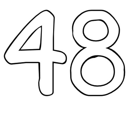 Number #48 Original EyeBlack - 41-50 - Numbers